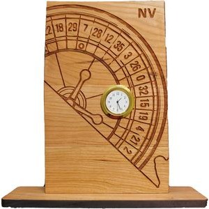 6" x 8" - Nevada Hardwood Desktop Clocks