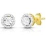 Jilco Inc. Yellow Gold Diamond Cluster Stud Earrings