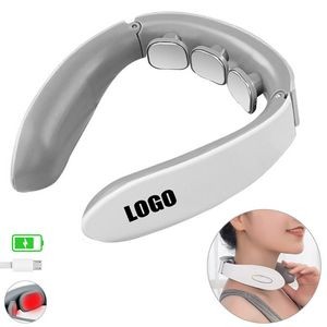 Rechargeable Electric Pulse Neck Massager w/Heat Therapy
