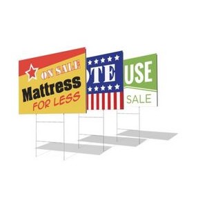 6" x 36" - Yard Signs -4mm Coroplast Full Color 2 Side-No H Stakes -4/4