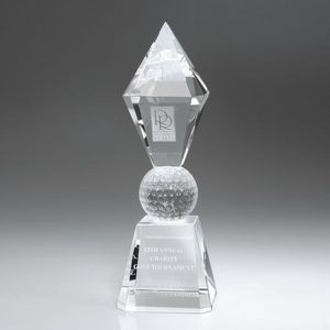 8" Crystal Award - Golf Scepter