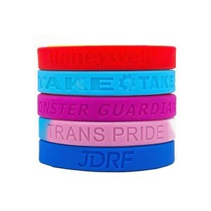 Screen Printed/Debossed Silicone Wristband