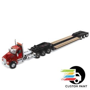 1:50 Kenworth T880 SFFA Day Cab with XL 120 Trailer - Outrigger Style + Jeep & 2 Boosters