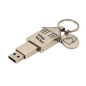 Metal House Shaped USB Flash Drive