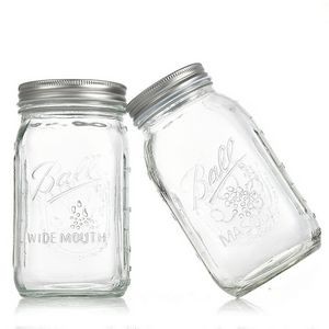 8oz Mason Jar Duo with Silver Lids and Bands