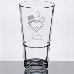 Deep Etched or Laser Engraved Libbey® Basics 17.25 oz. Rim Tempered Stackable Mixing Glass