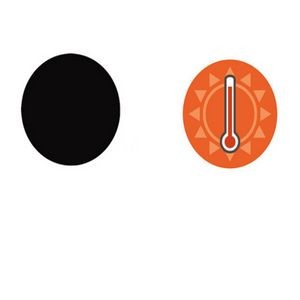 Oval Shape Heat Sensitive Sticker/Color Change Sticker/Temperature Sensing Sticker