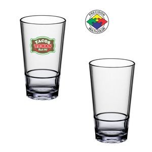 16 Oz. Clear Stackable Acrylic Pint Mixing Glass (Screen Printed)