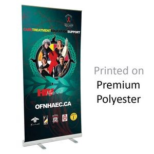 Retractable Banner & Stand w/Premium Polyester Textile (47"w x 82"h)