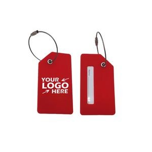 Silicone Luggage Tags with Stainless Loop
