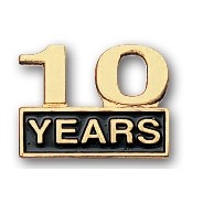 "Ten Years" Stock Cutout Pin