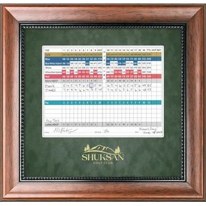 Ashburn (Walnut/Green) - Golf Scorecard Display 14"x13.5"