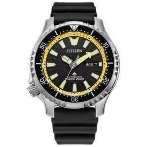 Citizen® Men's Promaster Dive Automatics Fugu Polyurethane Strap Watch w/Black Dial