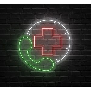 Emergency Call Neon Sign (22" x 22")