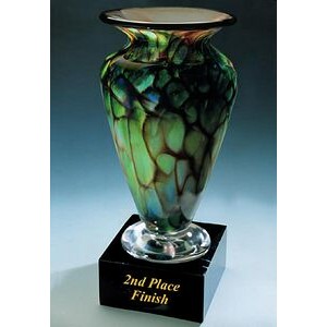 2nd Place Finish Golf Trophy Vase w/o Marble Base (6"x12")