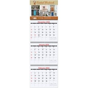 Large Three Month At A Glance Calendar (10