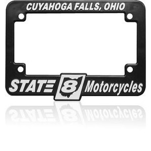 Motorcycle License Frame with Raised Letters