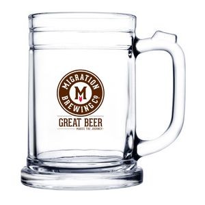 16 Oz. Glass Beer Mug (Deep Etch)
