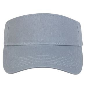 Brushed Charcoal Gray Cotton Twill Visor
