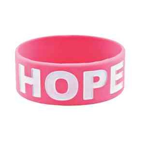1" Solid Color Ink Injected Silicone Wristbands
