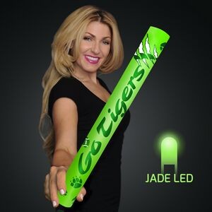 Fully Wrapped 16" Green LED Foam Cheer Stick - Domestic Imprint