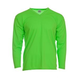 Long Sleeve V-Neck MVPDri Jersey Shirt