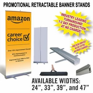 Promotional One Sided 39" Wide Retractable Banner Stand