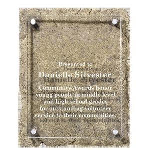 Resin Stone Plaque with Floating Acrylic, 8 x 10"