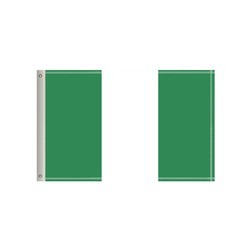 72"W x 36"H National Flag, Nigeria, Single-Sided