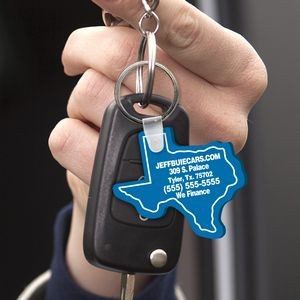 Custom Soft Vinyl Key Tags With 1 Inch Key Ring (Full Color/1 Side)