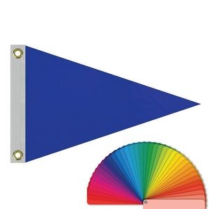 12" x 18" Solid Color Pennants with Heading & Grommets