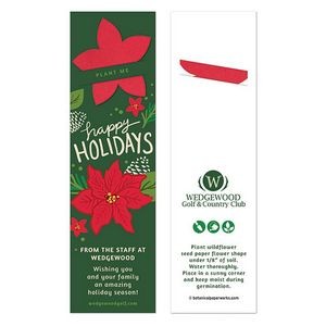 Festive Flower Holiday Bookmark w/Slot