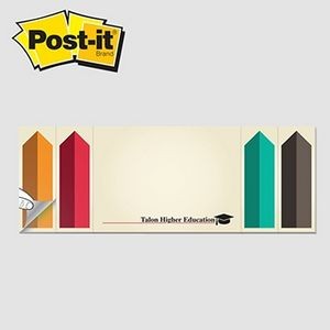 Post-it® Custom Printed Page Markers & Note Pad Combo (3"x8")