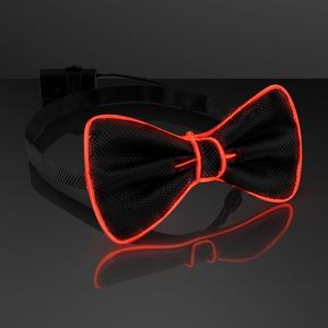 EL Wire Rad Red Unique Bow Ties, Glowing Neckwear - BLANK