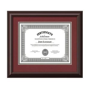Cottingham Certificate Frame - Mahogany/Crimson 8½"x11"