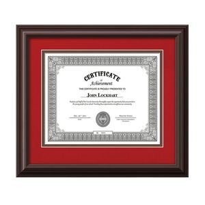 Cottingham Certificate Frame - Mahogany/Riviera Red 8½"x11"