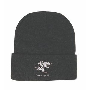 Roll Up Marle (Heather) Acrylic Beanie (Embroidered)