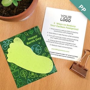 Plantable Footprint Eco Tips Flat Card (3.67x4.25")