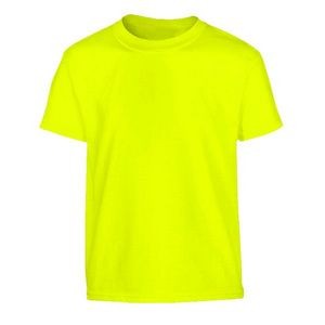 Safety Green Heavyweight Blend Youth T-shirt - Large (Case of 12)