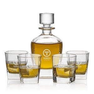 Sterling Decanter & 4 On-the-Rocks