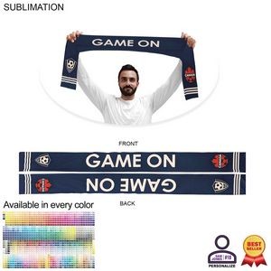 Personalized Sublimated Soccer Football Stadium Scarves, 6x60, Sublimated 2 sides (Made in Canada)