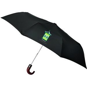 Cassic Curve Wood Handle Automatic Folding Umbrella