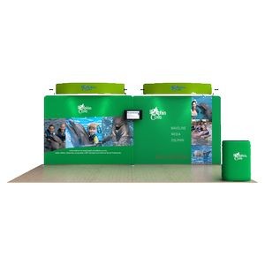 20' Waveline® Dolphin Double Sided Media Kit w/2 Curved Headers