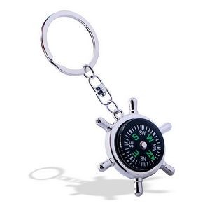 Rudder Compass Keychain