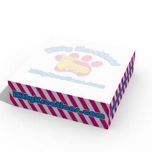 3-3/8" x 3-3/8" x 1" Sticky note cube with side imprints with 4 color process on sides any design