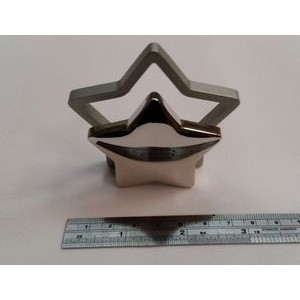 Stainless Steel Star Shaped Business Card Holder
