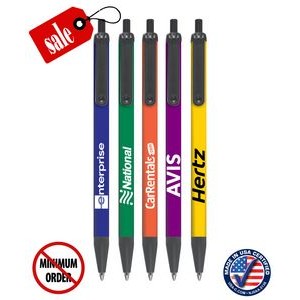 Closeout Certified USA Made - Black Trim - Click-A-Stick Pens with Pocket Clip - 123B