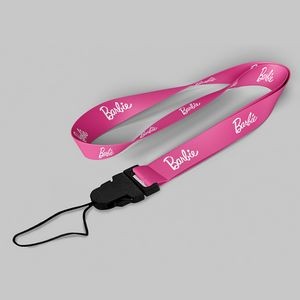 5/8" Pink custom lanyard printed with company logo with Cellphone Hook attachment 0.625"