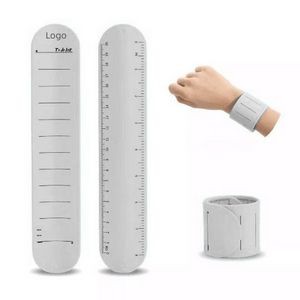 Reusable Silicone Memo Pad Slap Wristbands with Ruler ( S )