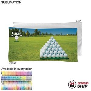 24Hr Express Ship - Golf Caddie Towel,Extra Large in Microfiber Dri-Lite Terry, 22"x44", Sublimated